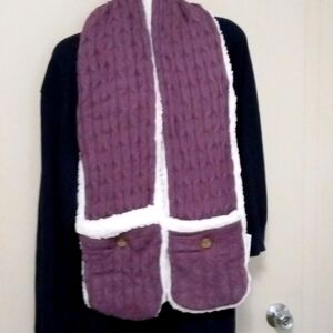 CLEARANCE Designer Luxuriously Warm & Elegant Purple Winter Scarf